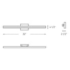 DALS Lighting - LEDVAN003 Vanity Light - LEDVAN003-CC-24BB - Canada Light Shop