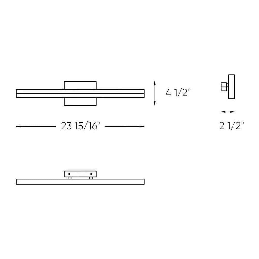 DALS Lighting - LEDVAN003 Vanity Light - LEDVAN003-CC-24BB - Canada Light Shop