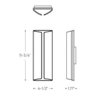 DALS Lighting - LEDWALL-D Wall Light - LEDWALL-D-BK - Canada Light Shop