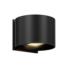 DALS Lighting - LEDWALL002D Round Up/Down LED Wall Light - LEDWALL002D-BK - Canada Light Shop