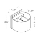 DALS Lighting - LEDWALL002D Round Up/Down LED Wall Light - LEDWALL002D-BK - Canada Light Shop