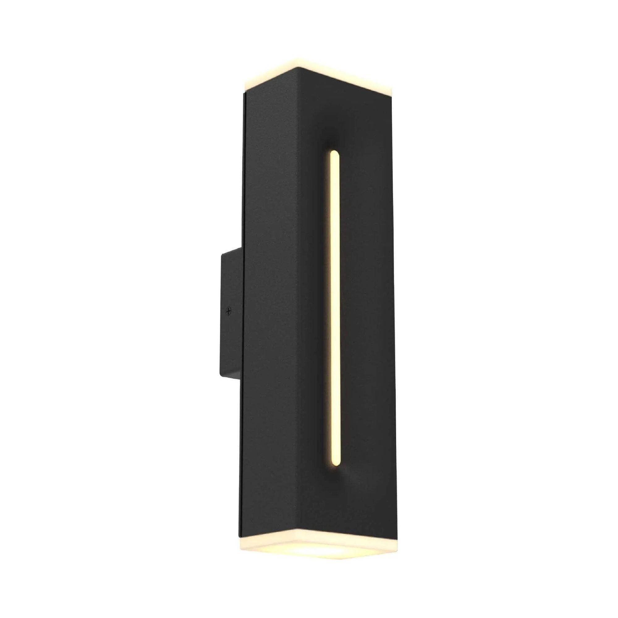 DALS Lighting - LWJ Rectangular CCT Dual Wall Light - LWJ16-CC-BK - Canada Light Shop