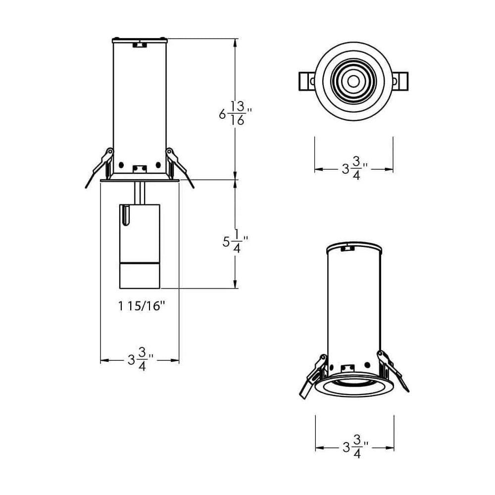 DALS Lighting - MFD 3 Inch 5CCT LED Recessed Monopoint Light - MFD03-CC-BK - Canada Light Shop