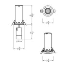 DALS Lighting - MFD 3 Inch 5CCT LED Recessed Monopoint Light - MFD03-CC-BK - Canada Light Shop
