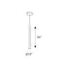 DALS Lighting - PDLED CCT LED Duo-Light Cylinder Pendant - PDLED120-24-BK - Canada Light Shop