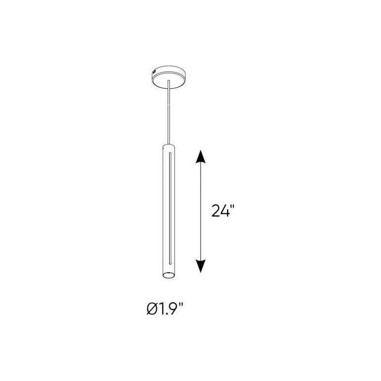 DALS Lighting - PDLED CCT LED Duo-Light Cylinder Pendant - PDLED120-24-BK - Canada Light Shop