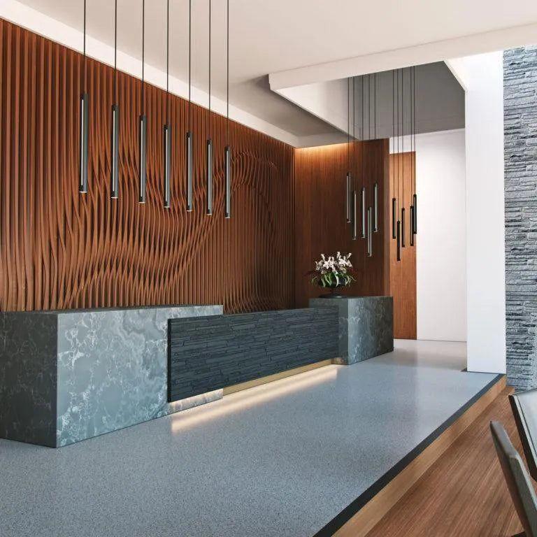 DALS Lighting - PDLED CCT LED Duo-Light Cylinder Pendant - PDLED120-24-BK - Canada Light Shop