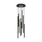 DALS Lighting - PDLED Round CCT LED Duo-Light Cylinder Pendant Cluster - PDLED120-8-BK - Canada Light Shop