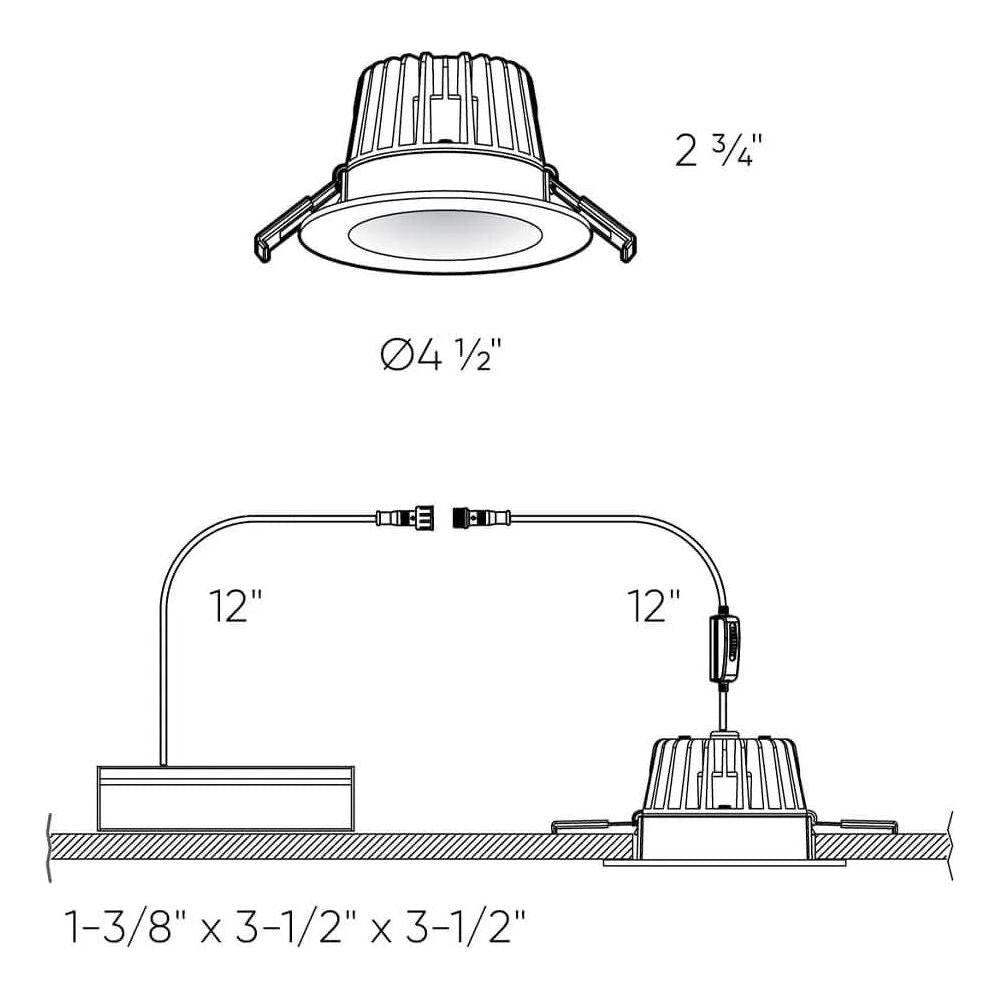 DALS Lighting - RGR 4 Inch Round Regressed Gimbal Down Light - RGR4-CC-BK - Canada Light Shop
