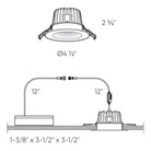 DALS Lighting - RGR 4 Inch Round Regressed Gimbal Down Light - RGR4-CC-BK - Canada Light Shop