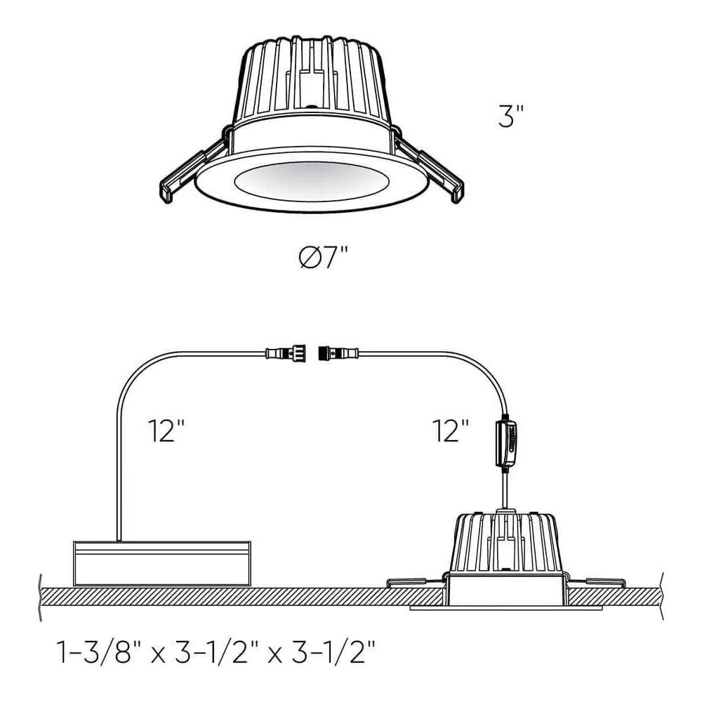DALS Lighting - RGR 6 Inch Round Regressed Gimbal Down Light - RGR6-CC-BK - Canada Light Shop