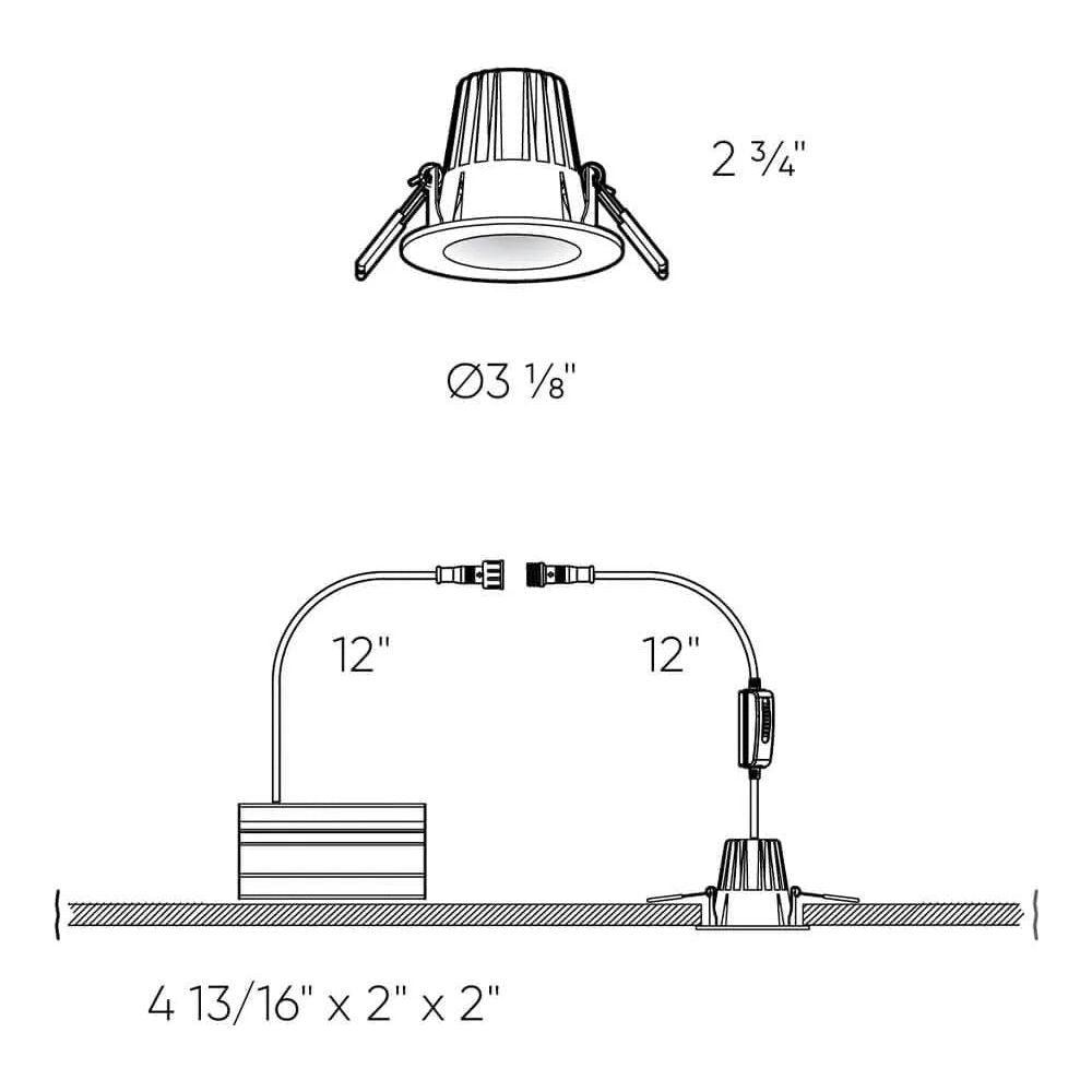 DALS Lighting - RGR2-CC – 2″ Regressed Downlight - RGR2-CC-BK - Canada Light Shop