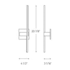 DALS Lighting - STK Sleek Linear LED Wall Sconce - STK21-3K-BK - Canada Light Shop