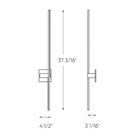 DALS Lighting - STK Sleek Linear LED Wall Sconce - STK21-3K-BK - Canada Light Shop