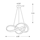 DALS Lighting - TWPD Twirl LED Pendant Light - TWPD-3K-BK - Canada Light Shop