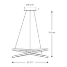 DALS Lighting - TWPS Twirl LED Pendant Light - TWPS-3K-BK - Canada Light Shop