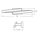 DALS Lighting - VRB LED Bath Vanity - VRB24-CC-BK - Canada Light Shop