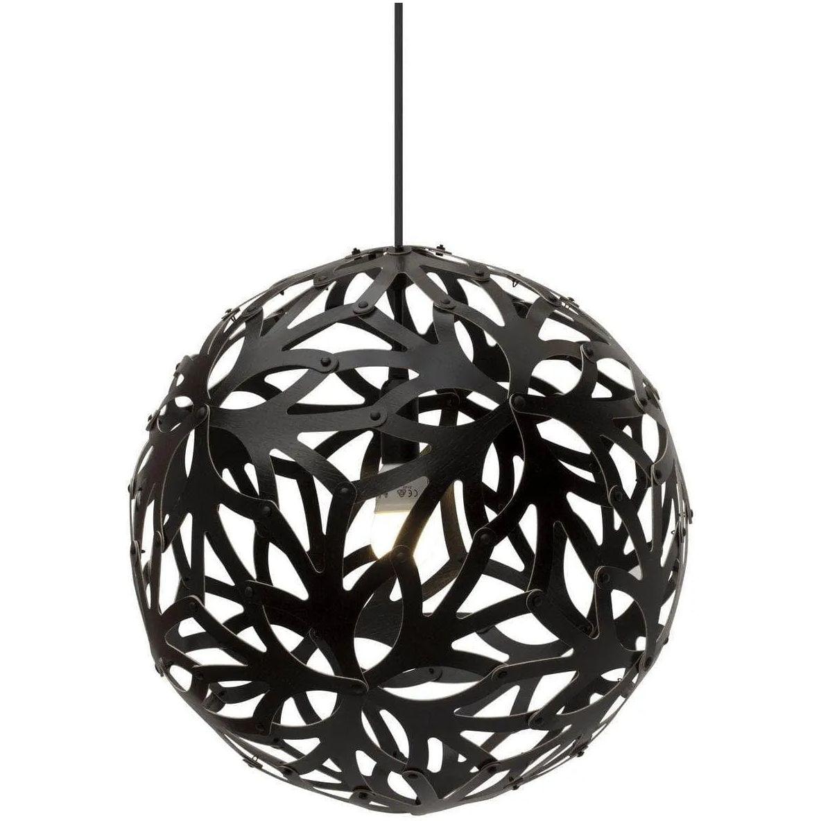 David Trubridge - Floral 400 Pendant - FLO-0400-BLK-BLK - Canada Light Shop