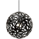 David Trubridge - Floral 400 Pendant - FLO-0400-BLK-BLK - Canada Light Shop