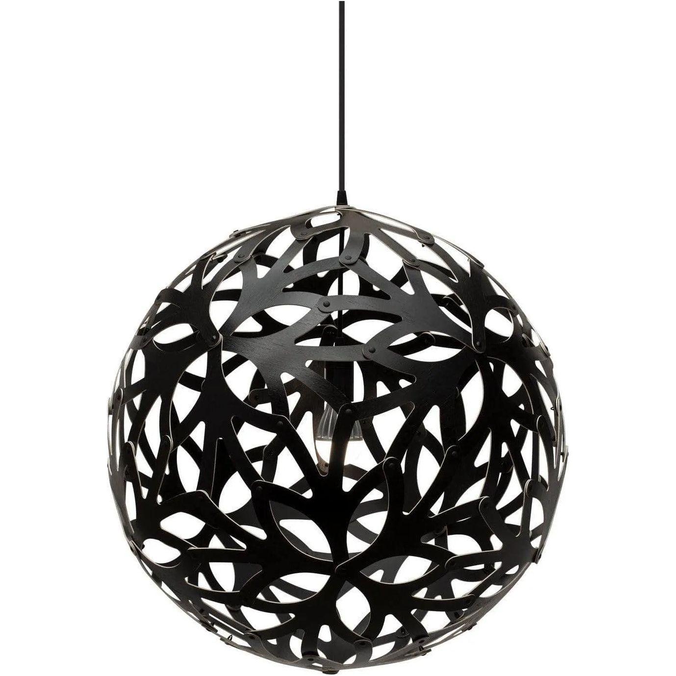 David Trubridge - Floral 600 Pendant - FLO-0600-BLK-BLK - Canada Light Shop