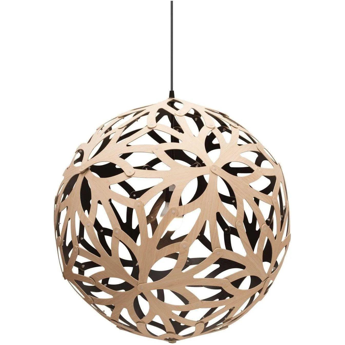 David Trubridge - Floral 600 Pendant - FLO-0600-BLK-BLK - Canada Light Shop