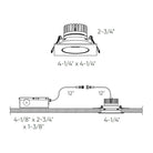 DALS Lighting - GBR 3.5" Square Regressed Gimbal Downlight - GBR35SQ-CC-BK - Canada Light Shop