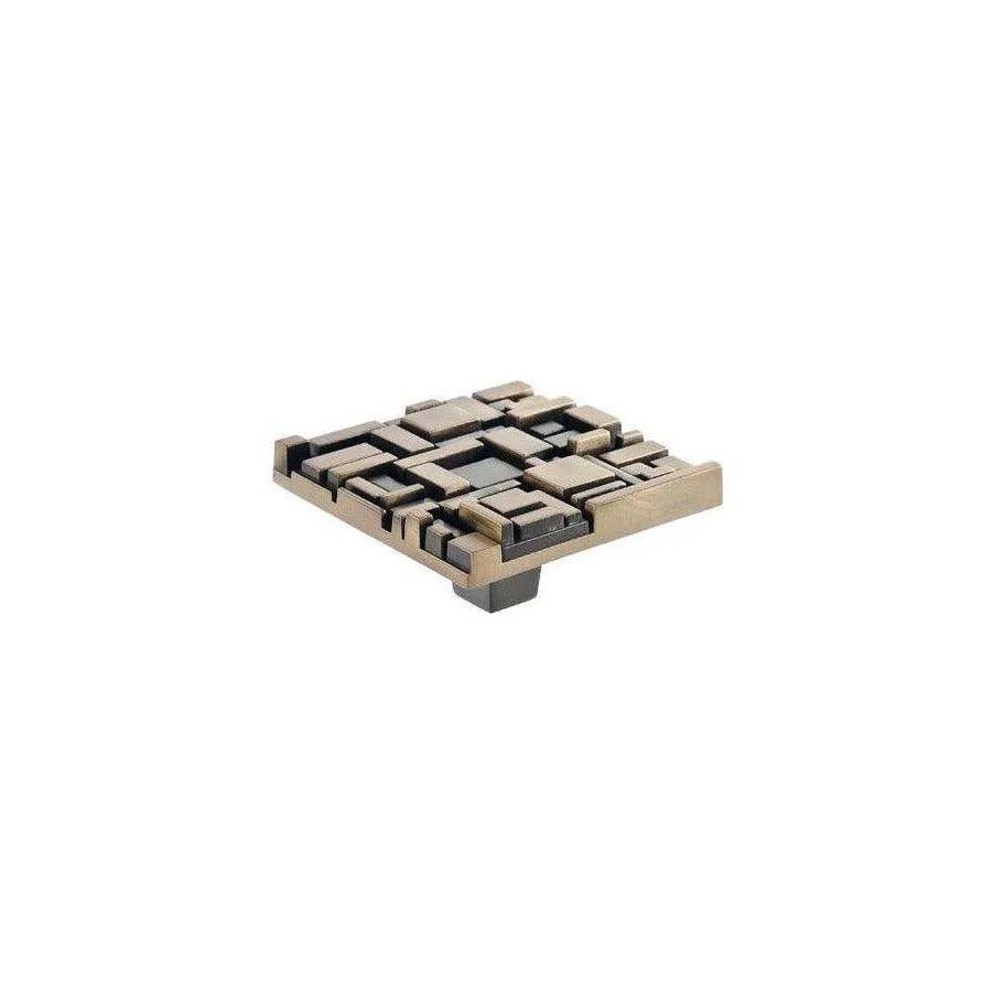 Du Verre Hardware - Offset Square Knob - DVOF02-AB - Canada Light Shop