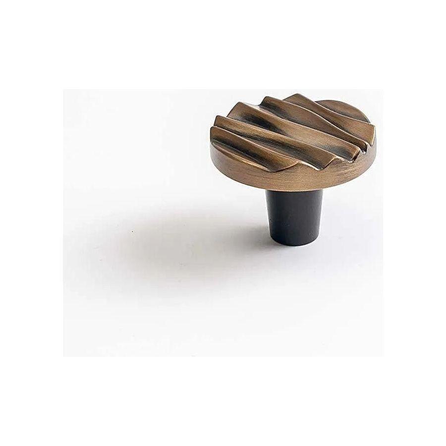 Du Verre Hardware - Wave Round Knob - DVWA01-AB - Canada Light Shop