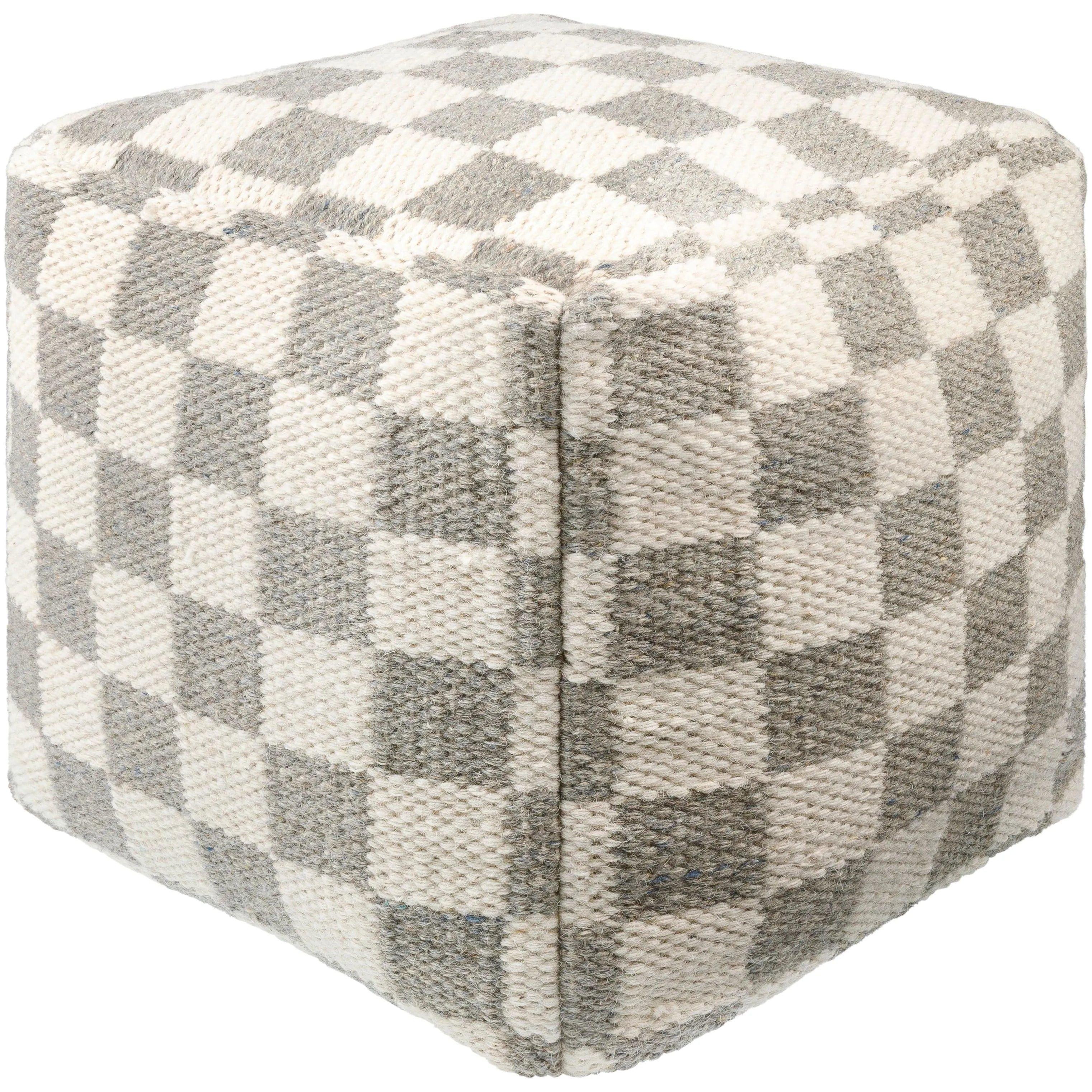 Surya - Preethi Pouf - EEPF001-181818 - Canada Light Shop