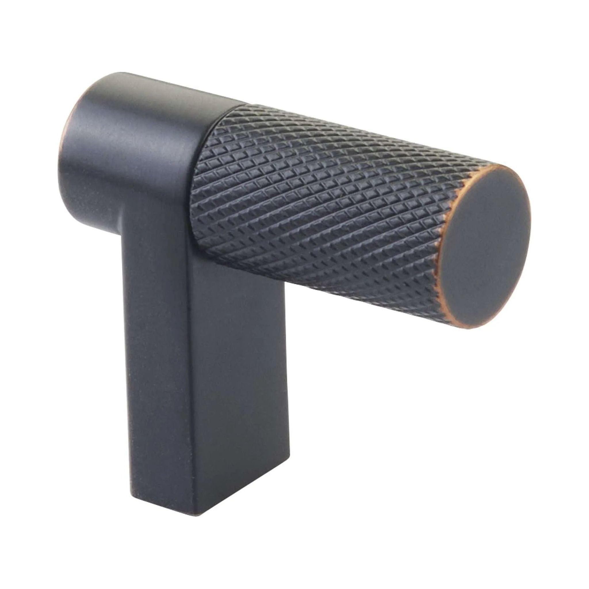 Emtek - Emtek Select Bar Cabinet Finger Pull Knurled Bar - 86658.RECUS10B.KNUS10B - Canada Light Shop