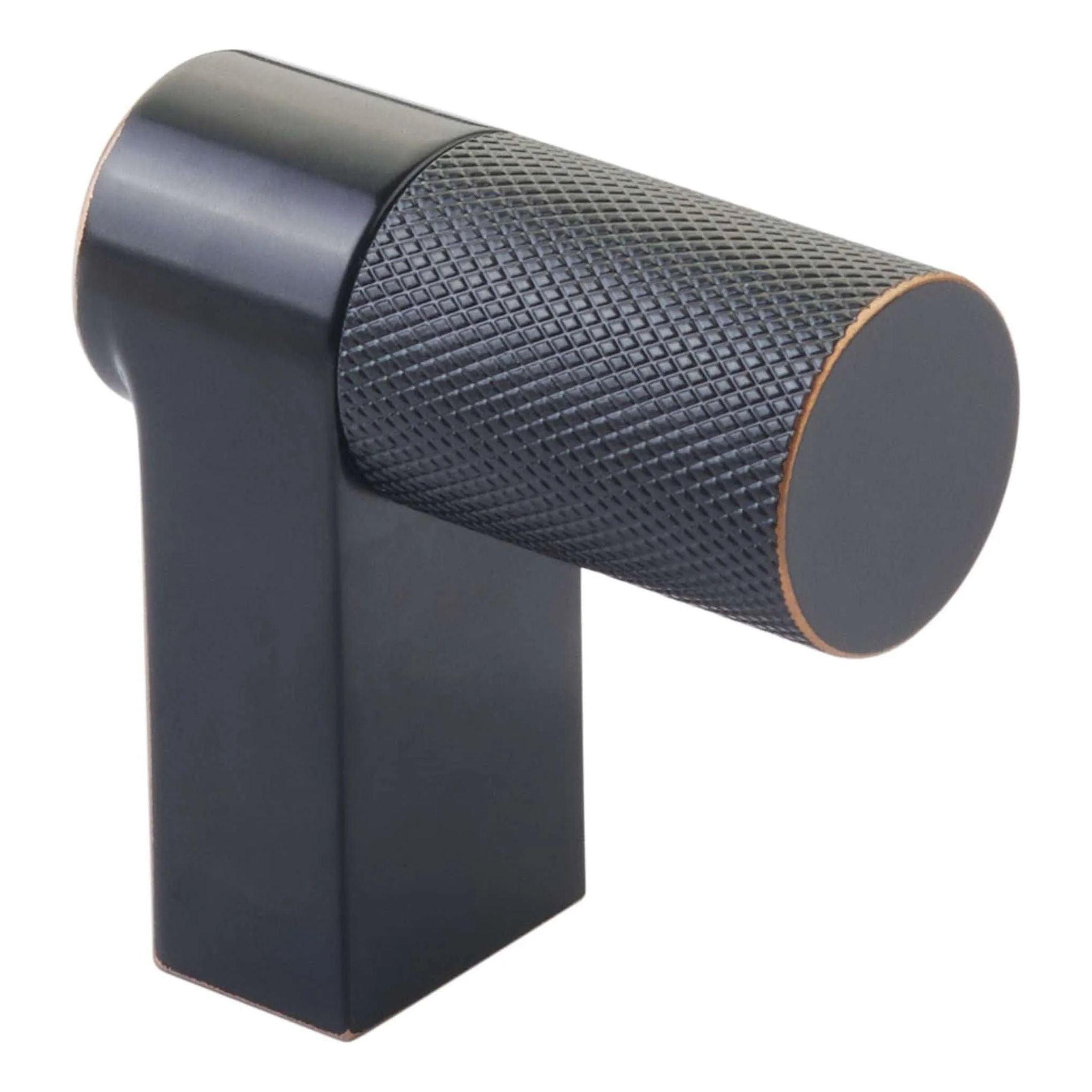 Emtek - Emtek Select Bar Cabinet Finger Pull Knurled Bar - 86659.RECUS10B.KNUS10B - Canada Light Shop