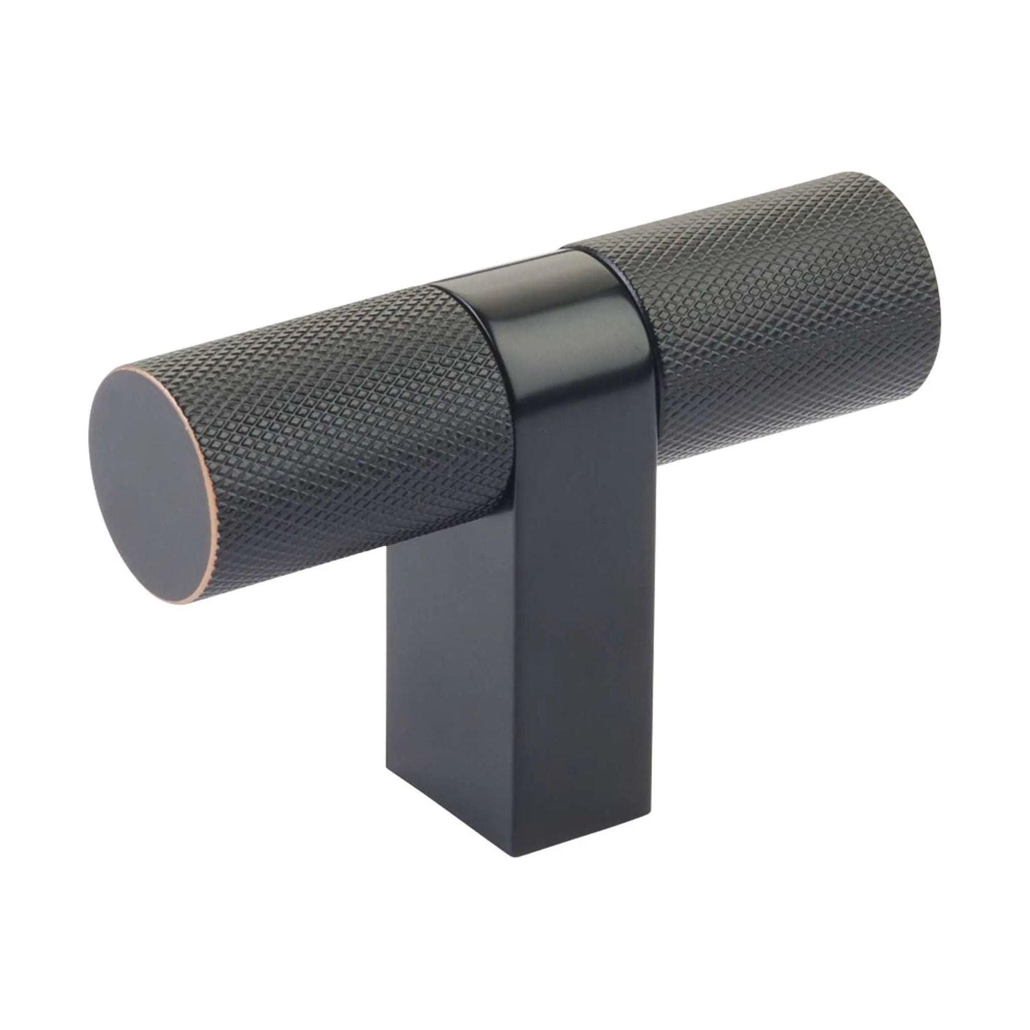 Emtek - Emtek Select Bar Cabinet TKnob Knurled Bar - 86657.RCBUS10B.KNUS10B - Canada Light Shop