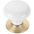 Emtek - Porcelain Knob with Base - Ice White - 86001US4 - Canada Light Shop