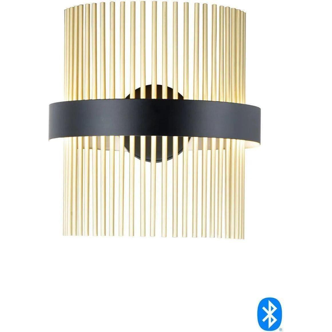 ET2 Lighting - Chimes LED Wall Sconce - E34201-BKSBR - Canada Light Shop