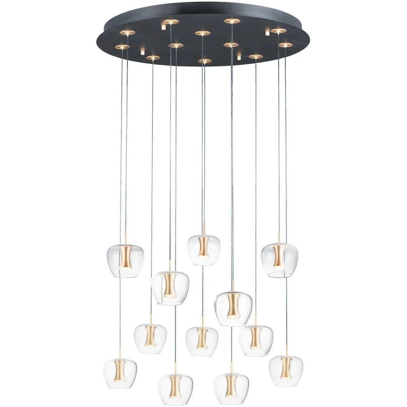 ET2 Lighting - Newton LED Multi Pendant - E24167-18BKGLD - Canada Light Shop