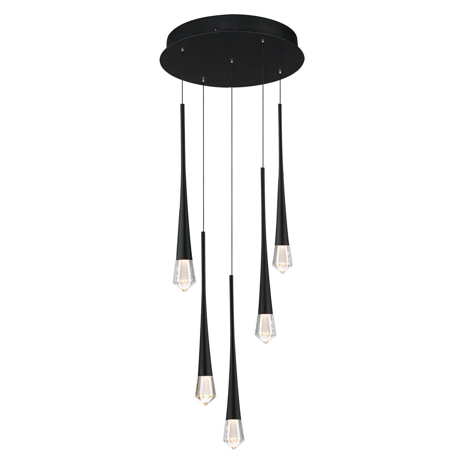 ET2 Lighting - Pierce LED Multi-Light Pendant - E24225-122BK - Canada Light Shop
