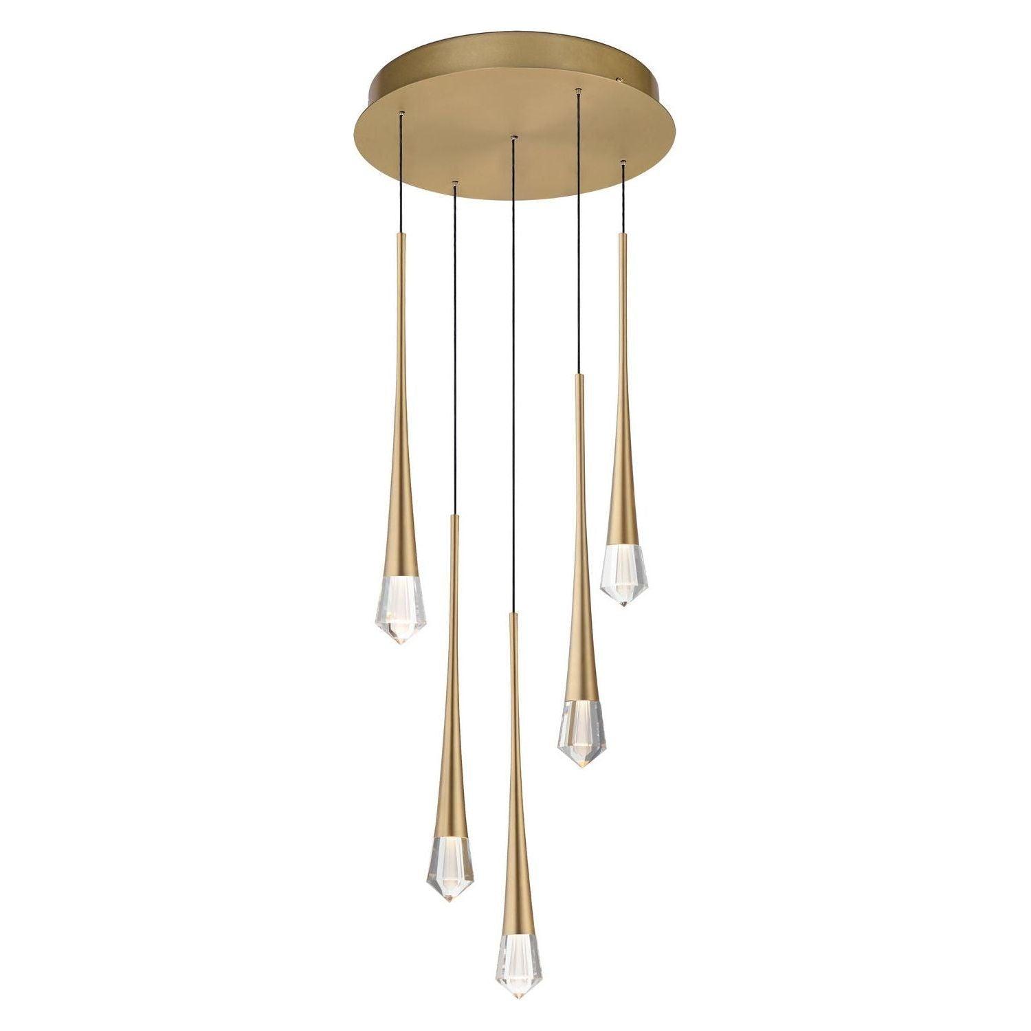 ET2 Lighting - Pierce LED Multi-Light Pendant - E24225-122GLD - Canada Light Shop
