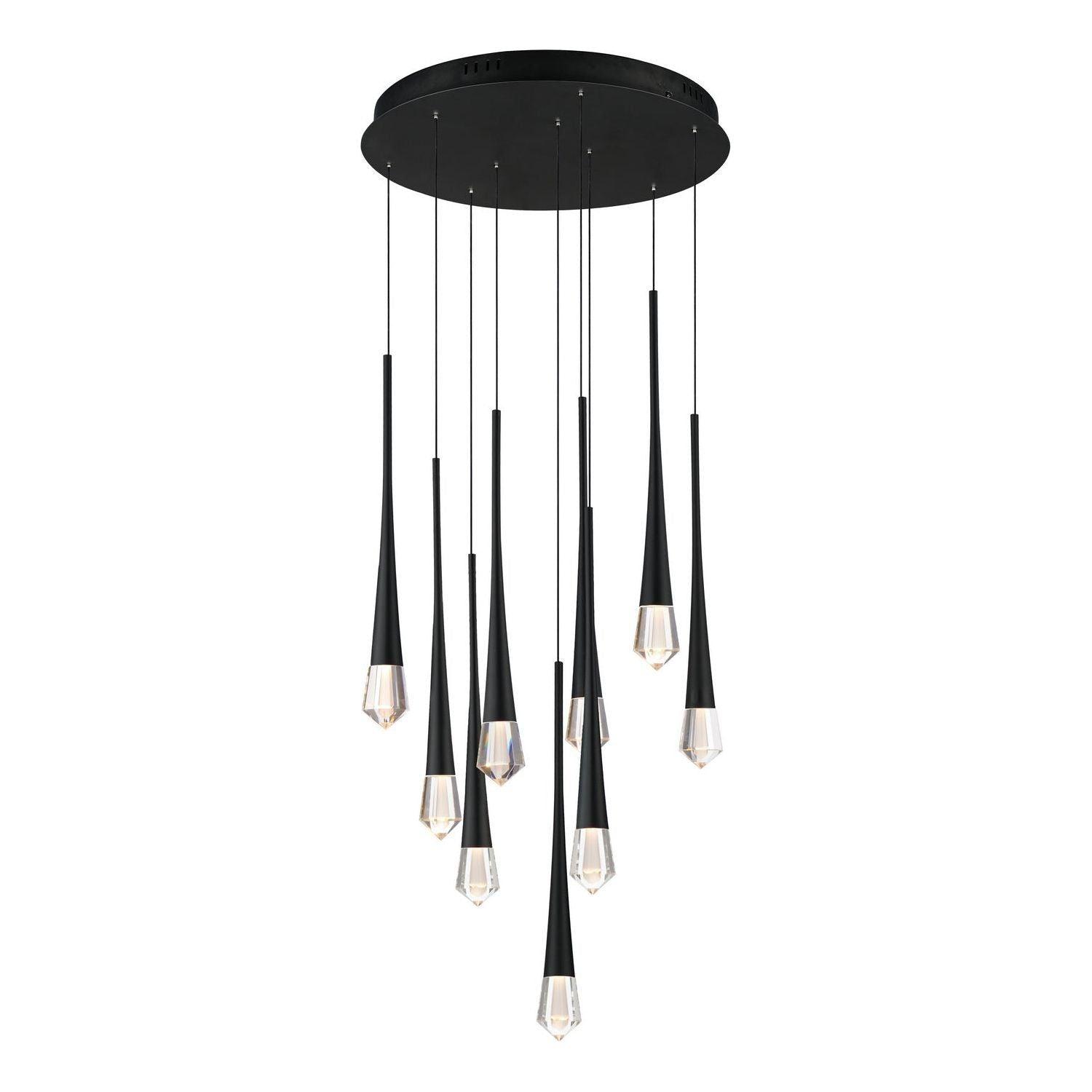 ET2 Lighting - Pierce LED Multi-Light Pendant - E24227-122BK - Canada Light Shop