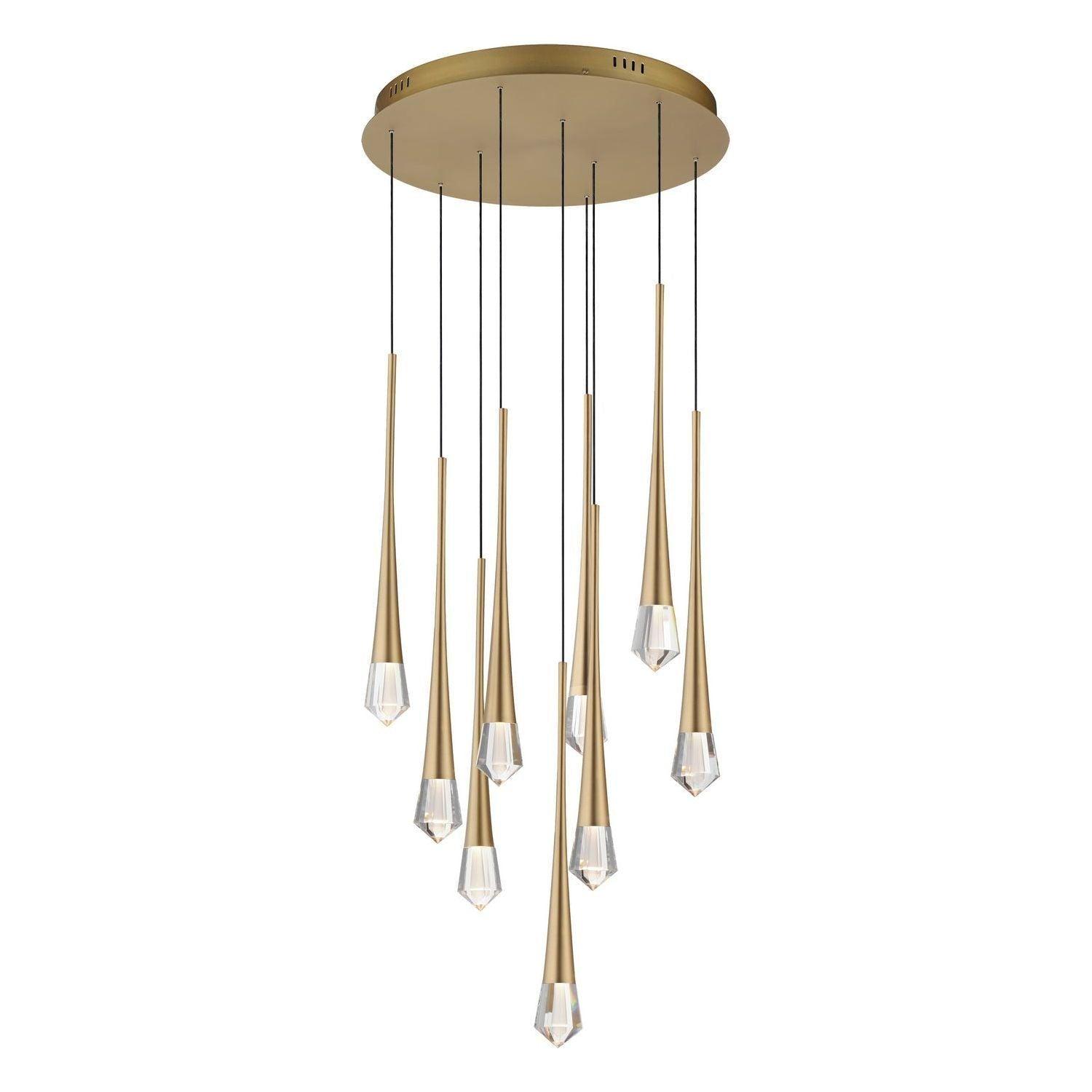 ET2 Lighting - Pierce LED Multi-Light Pendant - E24227-122GLD - Canada Light Shop