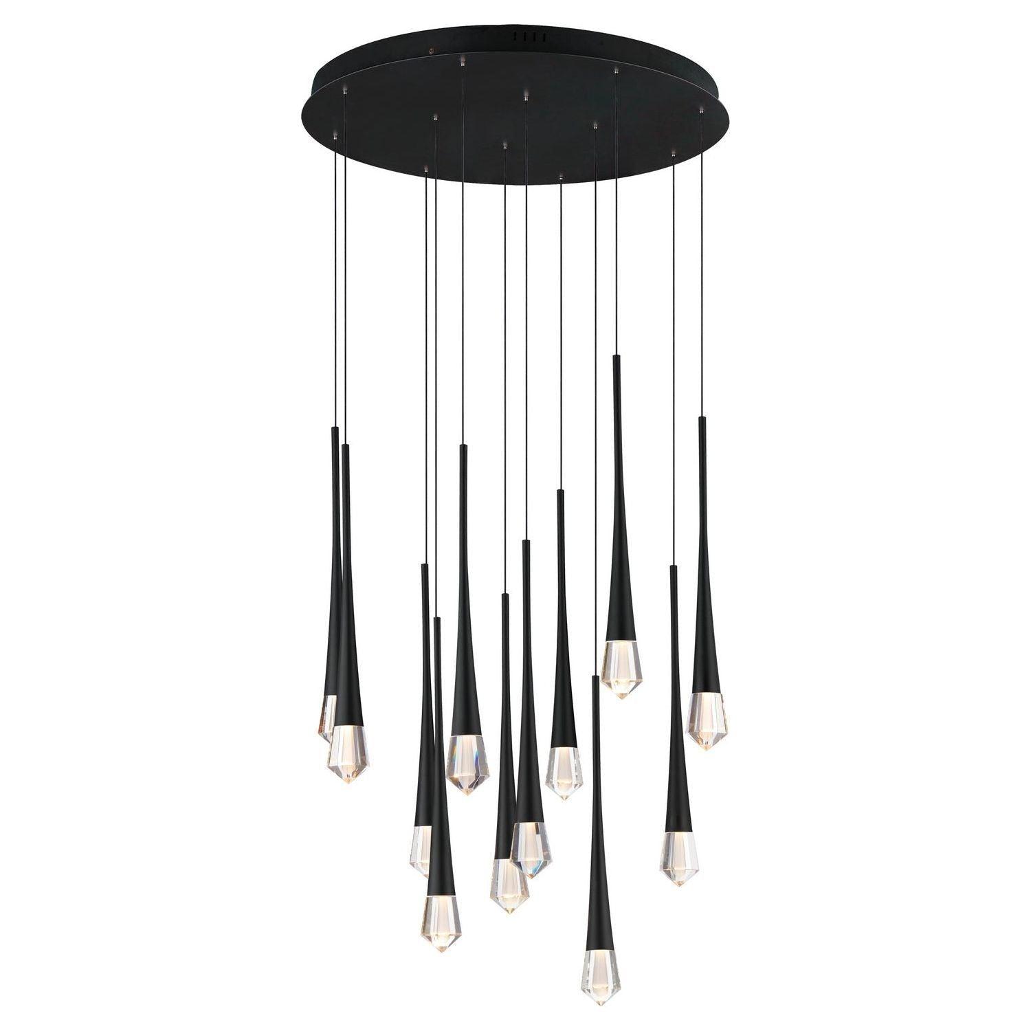 ET2 Lighting - Pierce LED Multi-Light Pendant - E24229-122BK - Canada Light Shop