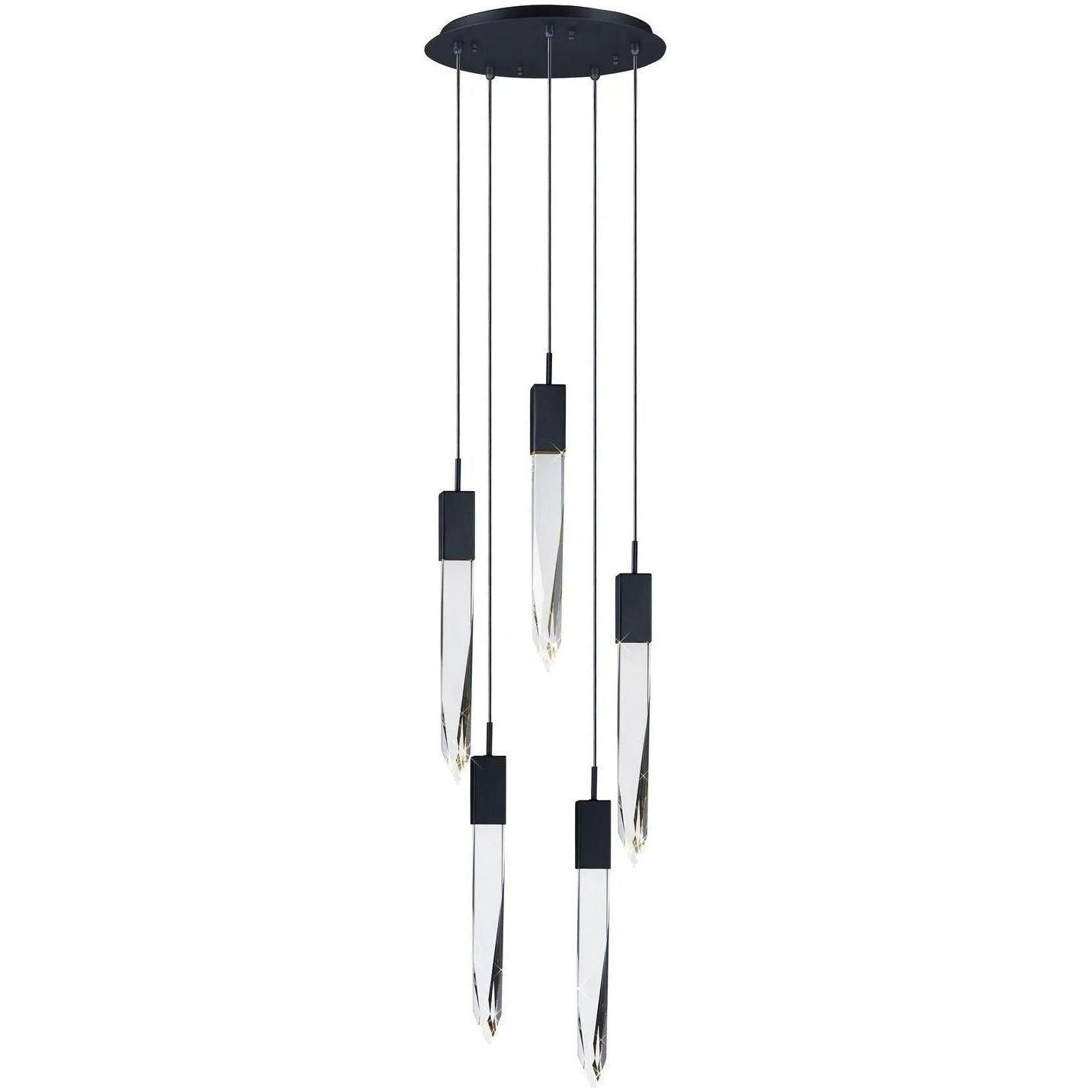 ET2 Lighting - Quartz LED Multi Pendant - E31244-20BK - Canada Light Shop