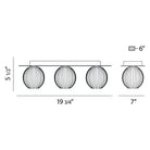 Eurofase - Cosmo BATHBAR - 23204-058 - Canada Light Shop