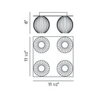 Eurofase - Cosmo FLUSHMOUNT - 23206-014 - Canada Light Shop