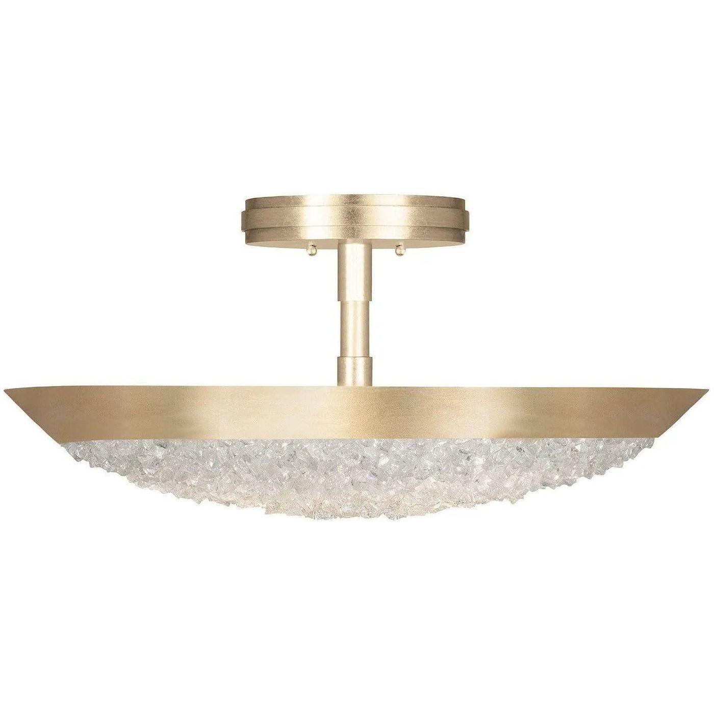 Fine Art Handcrafted Lighting - Arctic Halo 20-Inch Three Light Semi-Flush Mount - 880040-1ST - Canada Light Shop