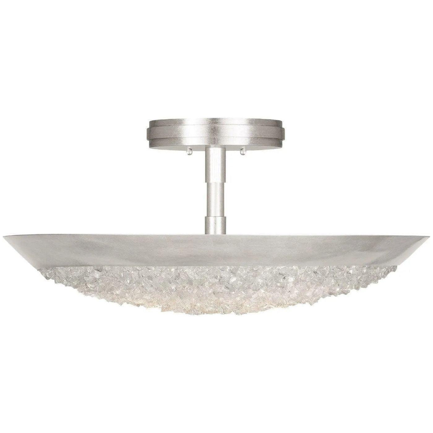 Fine Art Handcrafted Lighting - Arctic Halo 20-Inch Three Light Semi-Flush Mount - 880040ST - Canada Light Shop