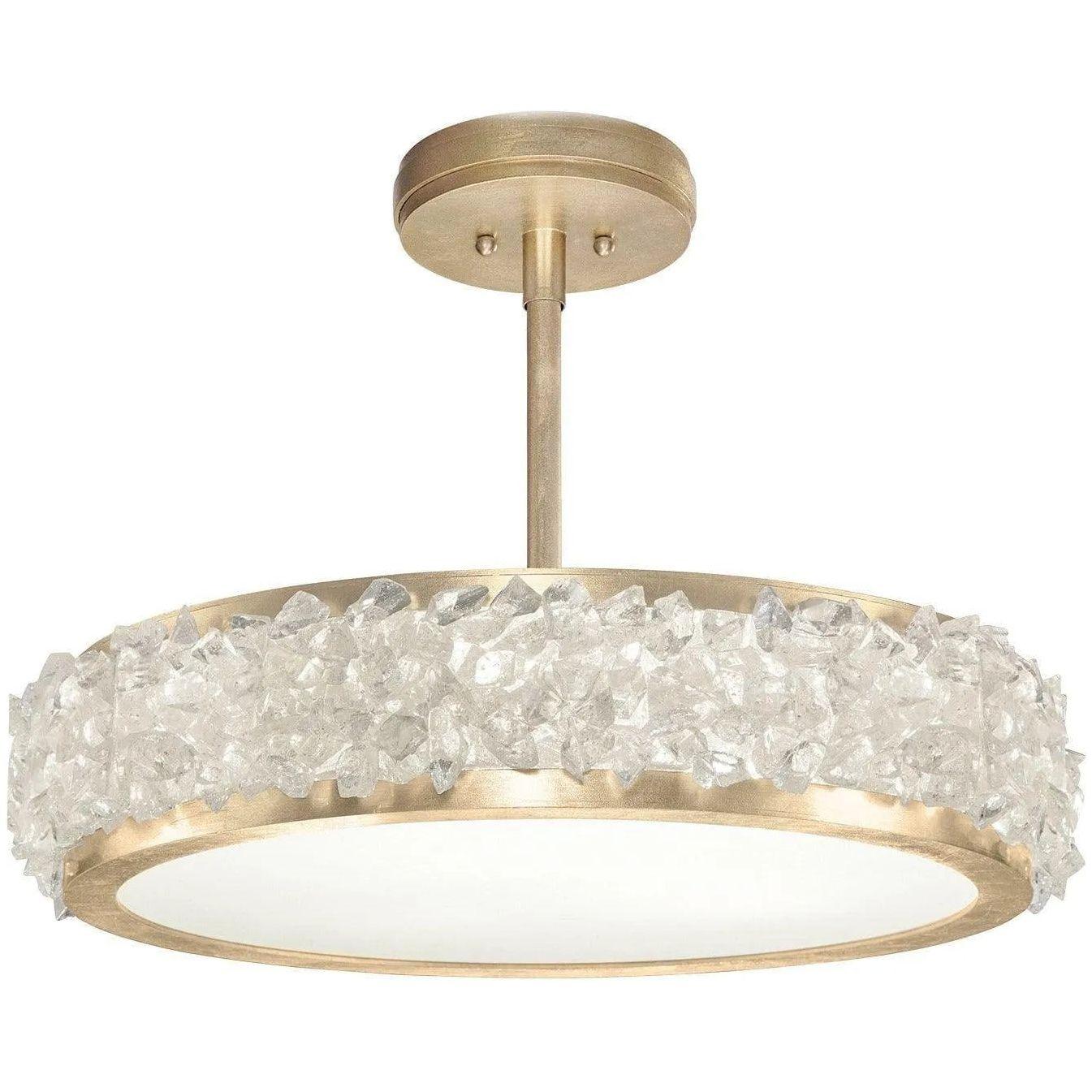 Fine Art Handcrafted Lighting - Arctic Halo 23-Inch Three Light Semi-Flush Mount - 879940-1ST - Canada Light Shop