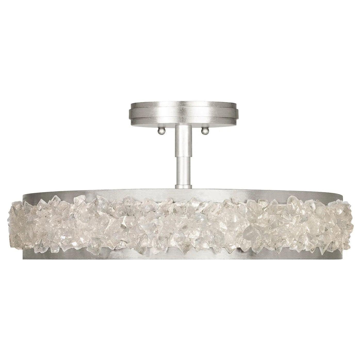 Fine Art Handcrafted Lighting - Arctic Halo 23-Inch Three Light Semi-Flush Mount - 879940-1ST - Canada Light Shop