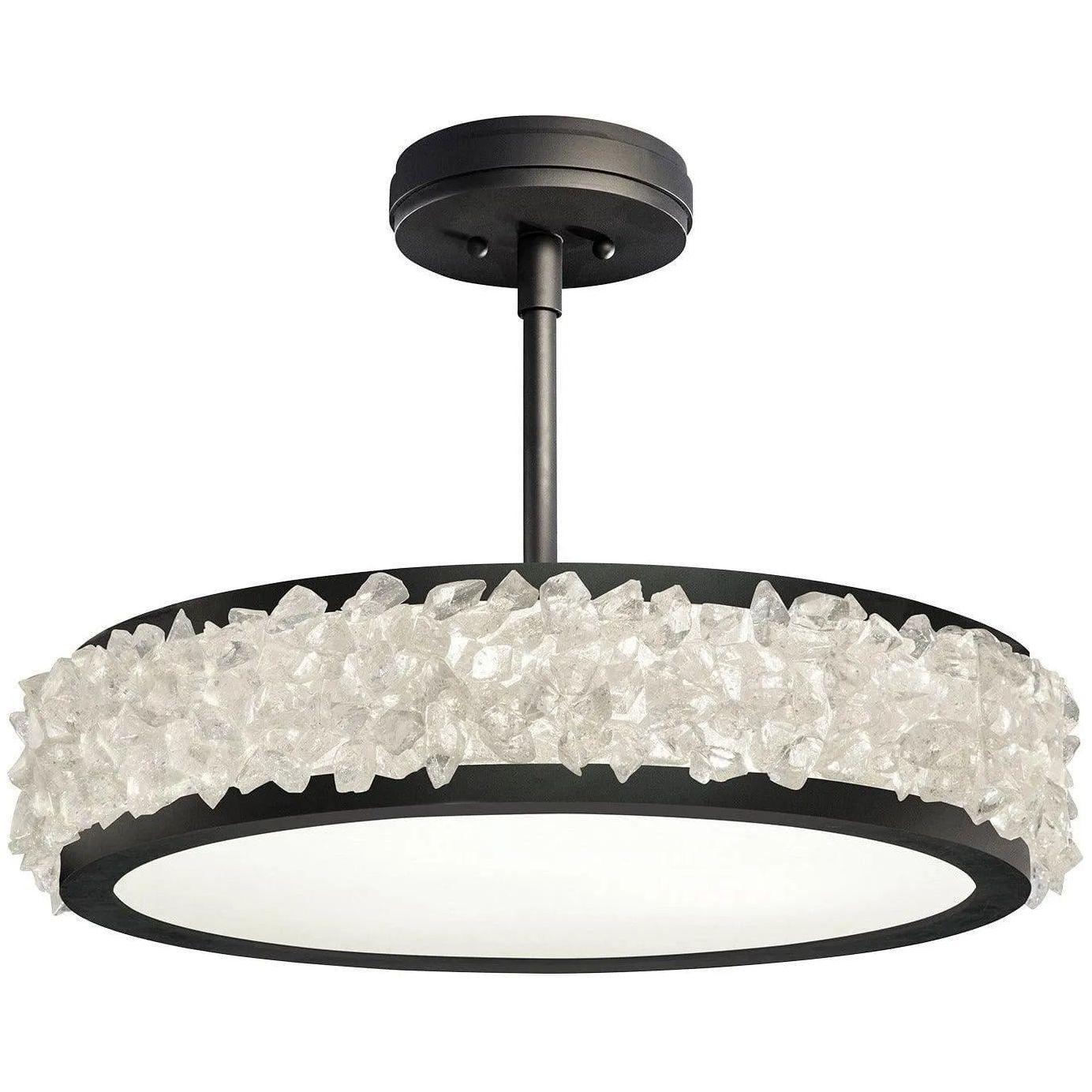 Fine Art Handcrafted Lighting - Arctic Halo 23-Inch Three Light Semi-Flush Mount - 879940-2ST - Canada Light Shop