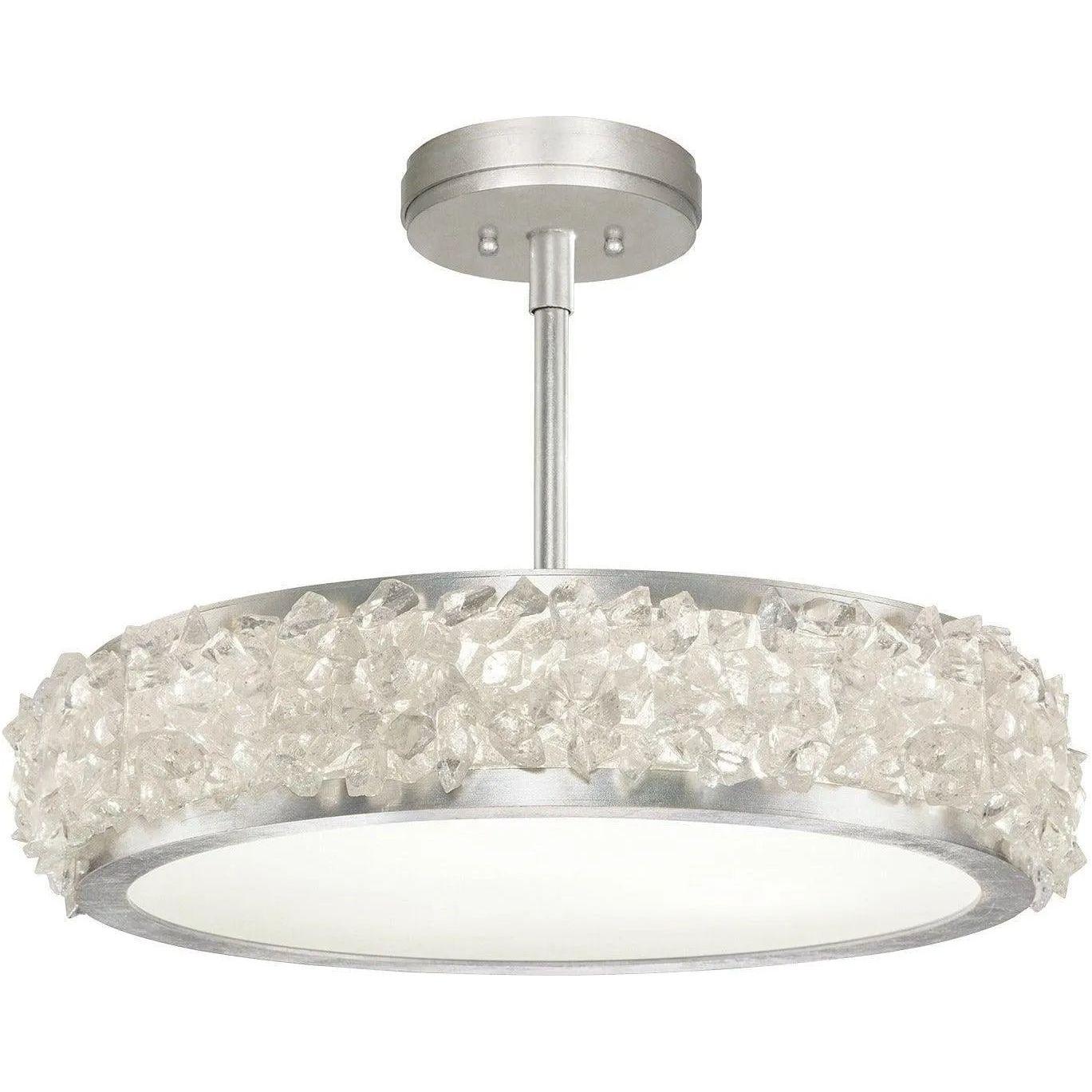Fine Art Handcrafted Lighting - Arctic Halo 23-Inch Three Light Semi-Flush Mount - 879940ST - Canada Light Shop
