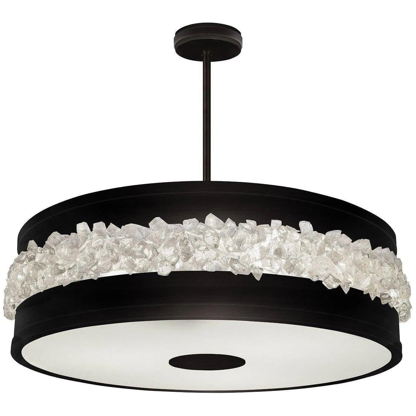 Fine Art Handcrafted Lighting - Arctic Halo 32-Inch Three Light Pendant - 876340-2ST - Canada Light Shop